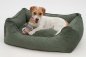 Preview: Hundebett Box Bett Chelsea Cord forest green