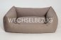 Preview: Wechselbezug Hundebett Box Bett Saddle Kunstleder sand