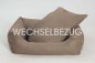 Preview: Wechselbezug Hundebett Box Bett Saddle Kunstleder sand