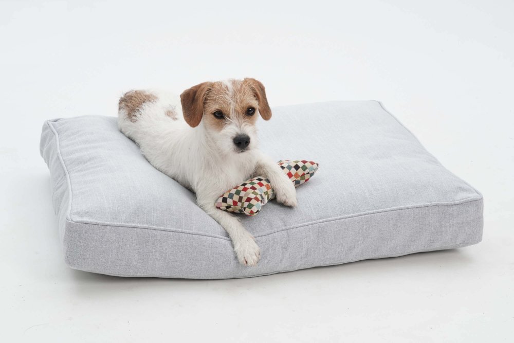 Dog Bed Cushion Linus recycled light chalk grey