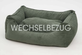 Mobile Preview: Wechselbezug Hundebett Box Bett Chelsea Cord forest green